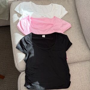Everyday Scoop Neck T-Shirt - Black, Pink, White